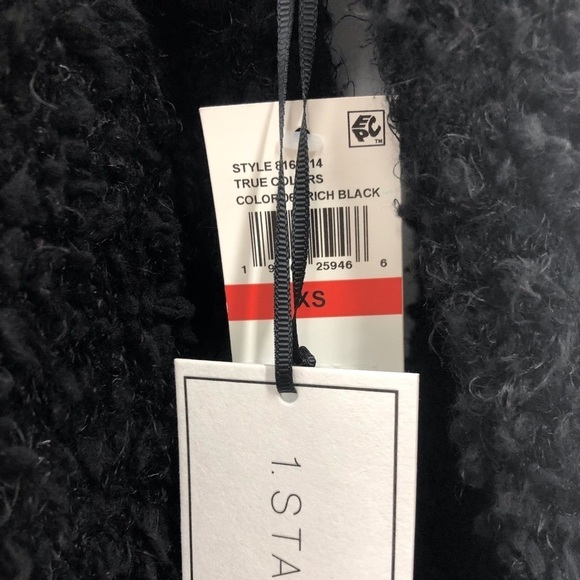 43. NWT 1 State Cozy Scoop Neck Black Sweater - Picture 2 of 8